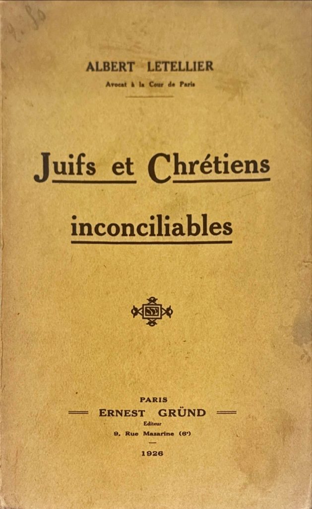 Cover of the pamphlet with texts and aged paper